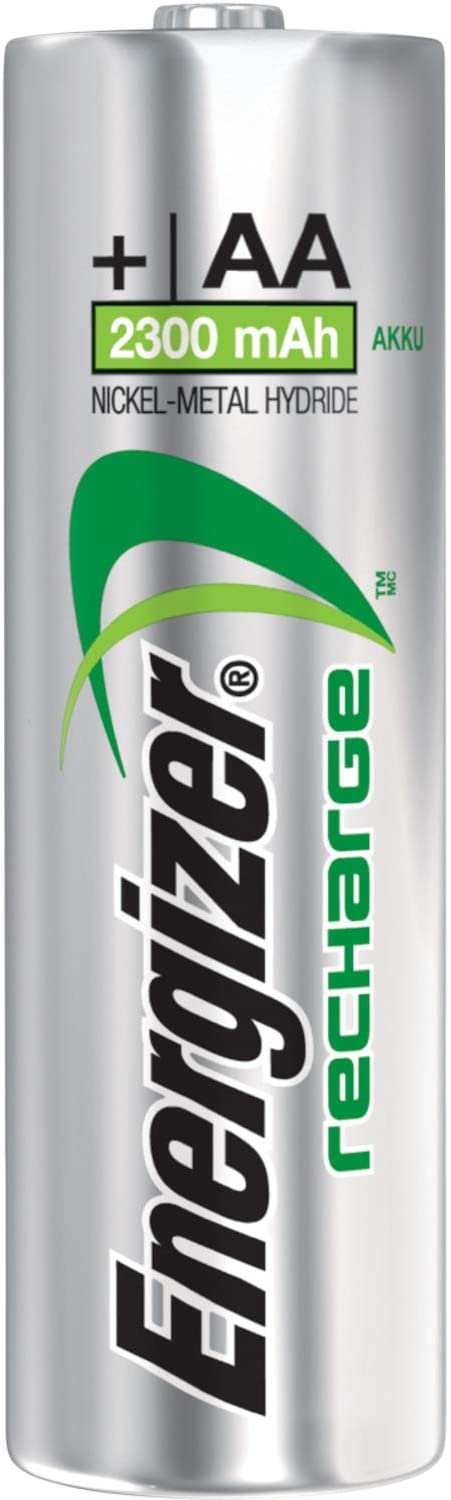 Energizer NiMH Rechargeable Batteries, AA, 4 Batteries/Pack