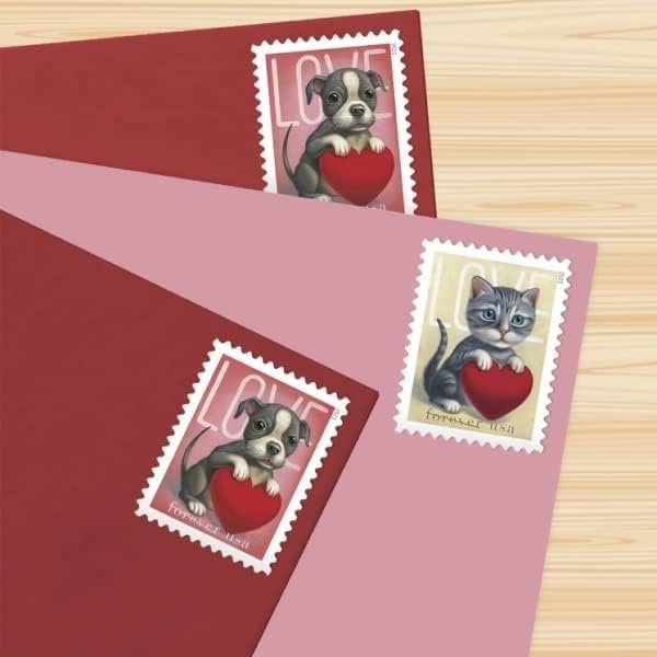 UNM ART LOVE2023 Postage Stamps for Invitation, Wedding, Celebration, Party, Graduation, Announcement (1 Sheet, 20 Stamps)