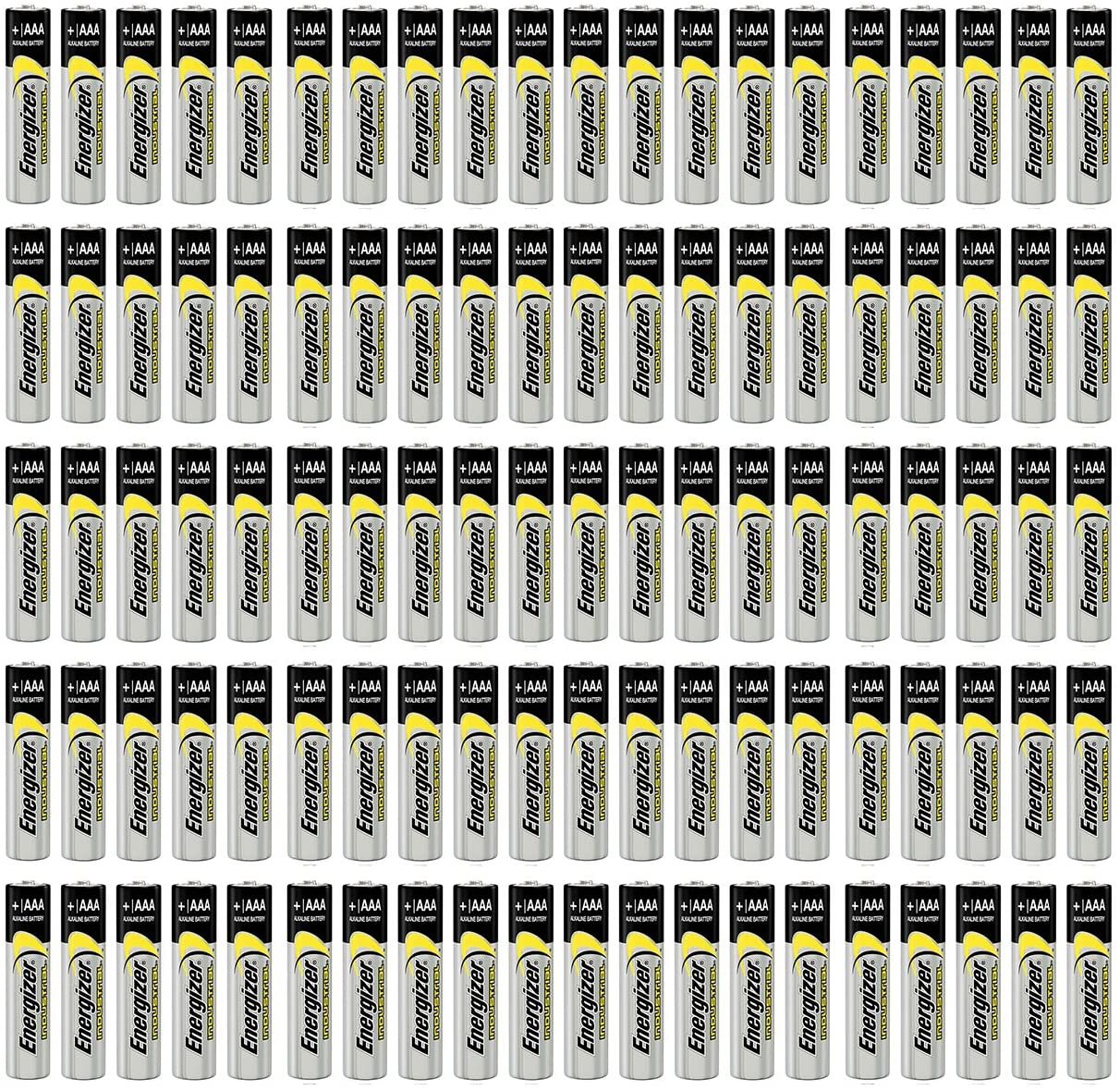 100 Count Energizer Industrial EN92 Alkaline AAA 1.5v Batteries LR03