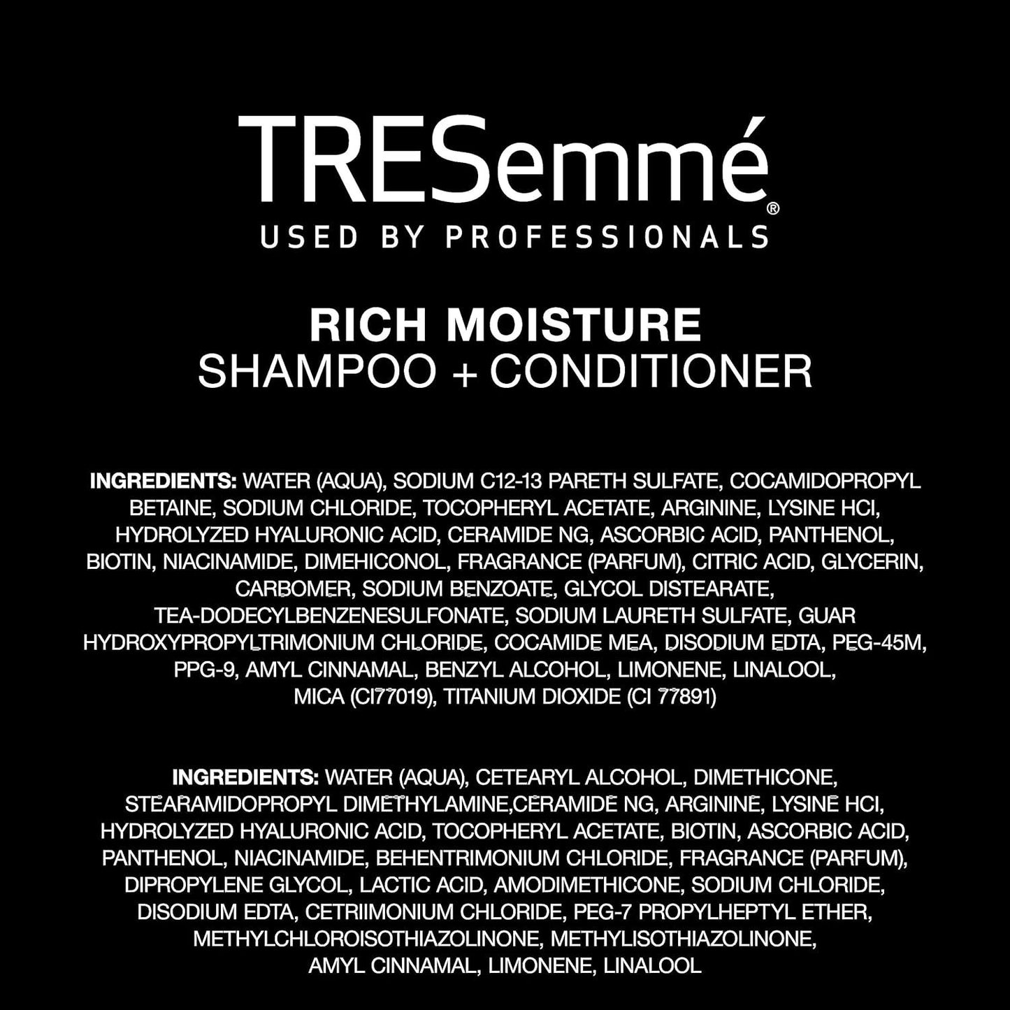 TRESemmé Rich Moisture Shampoo and Conditioner Rich Moisture Pack of 2 for Dry Hair Formulated With Vitamin E and Biotin 28 oz
