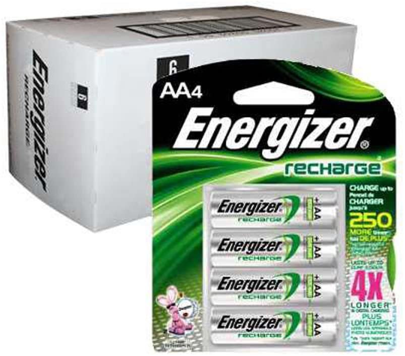 Energizer Recharge AA Rechargeable Batteries NiMH 2300mAh 24pk