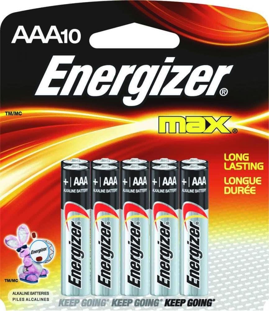 Energizer Max 10xAAA Alkaline Battery (E92BP10)
