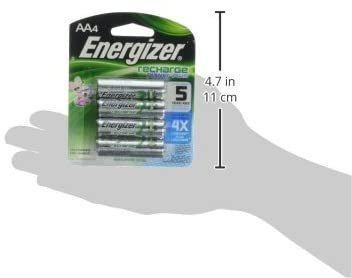 Energizer Rechargeable AA Batteries, NiMH, 2300 mAh, Pre-Charged, 4 count (Recharge Power Plus)