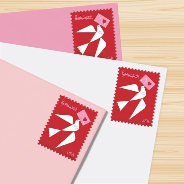 USPS Love 2024 Forever Postage Stamps, Plus Free BD Supply Envelope (100)