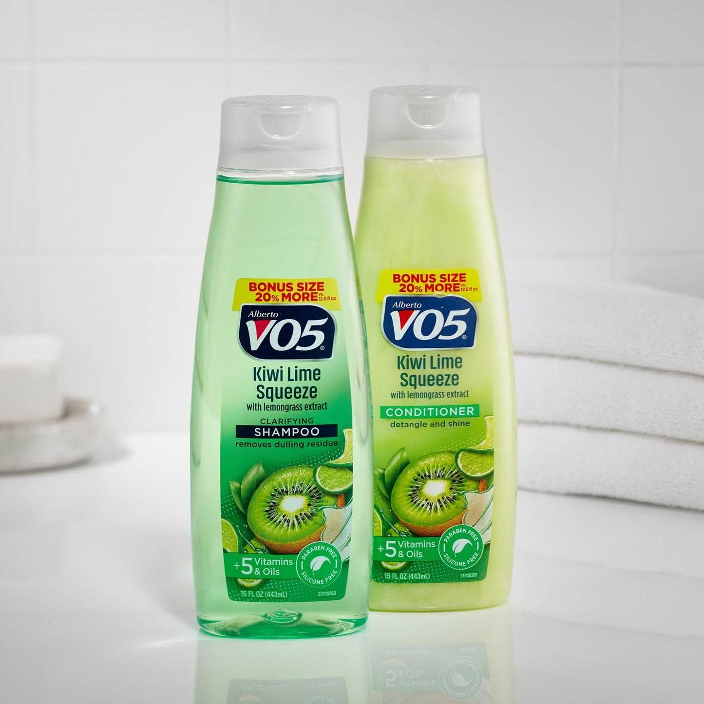 VO5 Herbal Escapes Clarifying Shampoo - 12.5 Fl Oz - Kiwi Lime Squeeze - Help Nourish, Moisturize and Hydrate Hair Leaving It Looking and Feeling Thicker, Fuller and Simply Beautiful