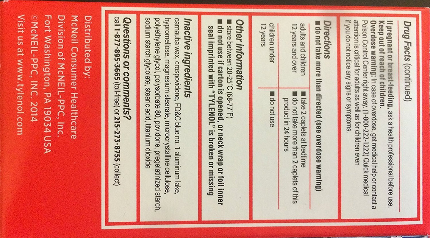 Tylenol PM Extra Strength Caplets (225 ct.) (2 Pack)