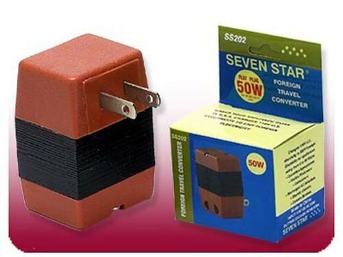 Travel AC Voltage CONVERTER Transformer 220V 2 110V- 50W SS202 Step UP USA  PIN