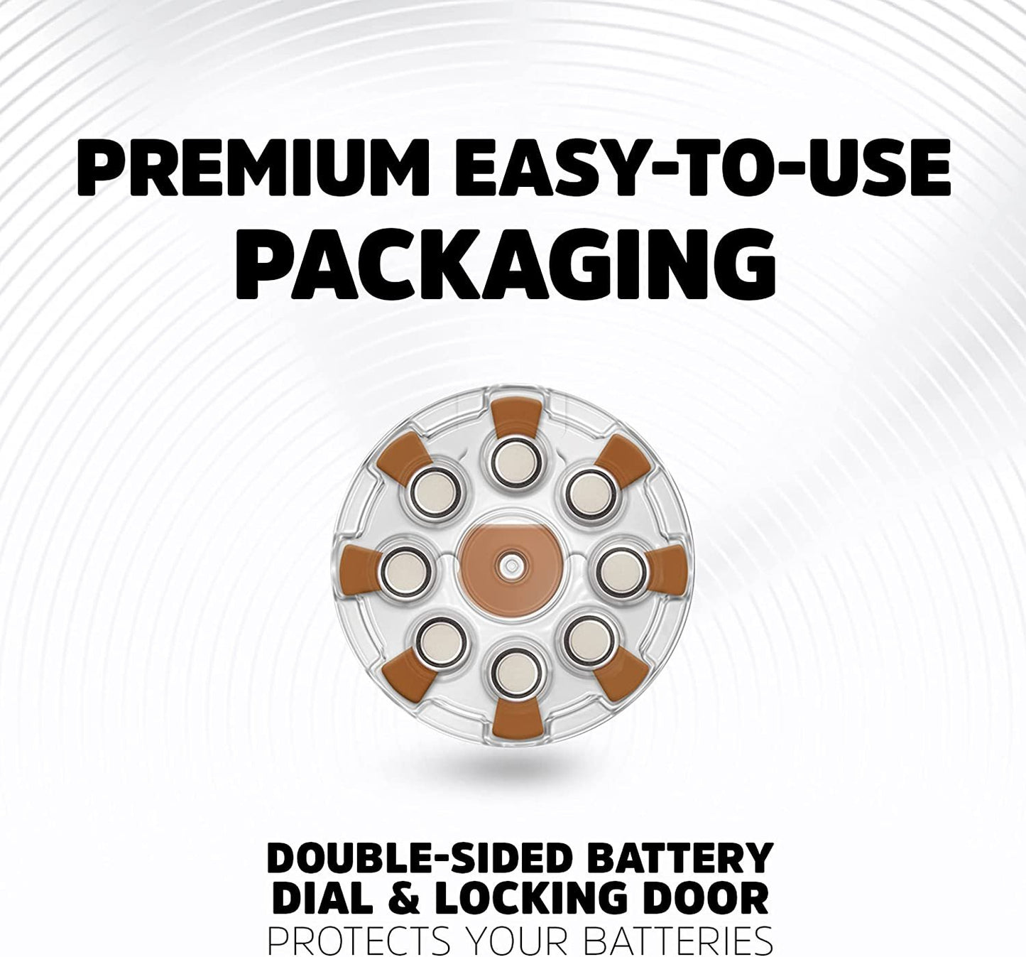 Energizer Zero Mercurcy Long Tabs EZ Turn and Lock Pack Hearing Aid Batteries, Size 312, 24 Count