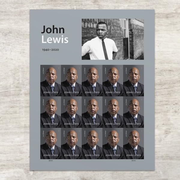 United States Postal Service Sheet of 15 First Class Postage Stamps for John Lewis