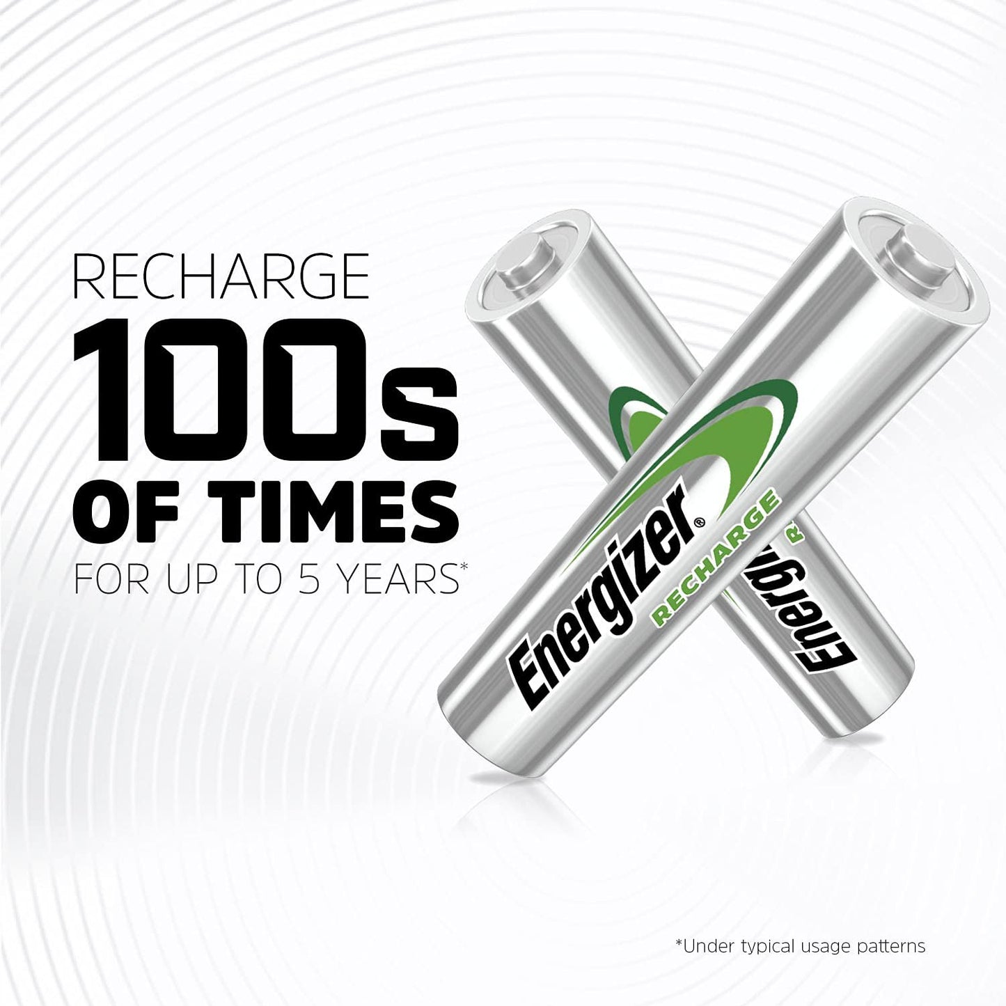 Energizer Rechargeable AA and AAA Battery Charger with 4 Rechargeable AA Batteries, Recharge Value Battery Charger for Double A Batteries and Triple A Batteries