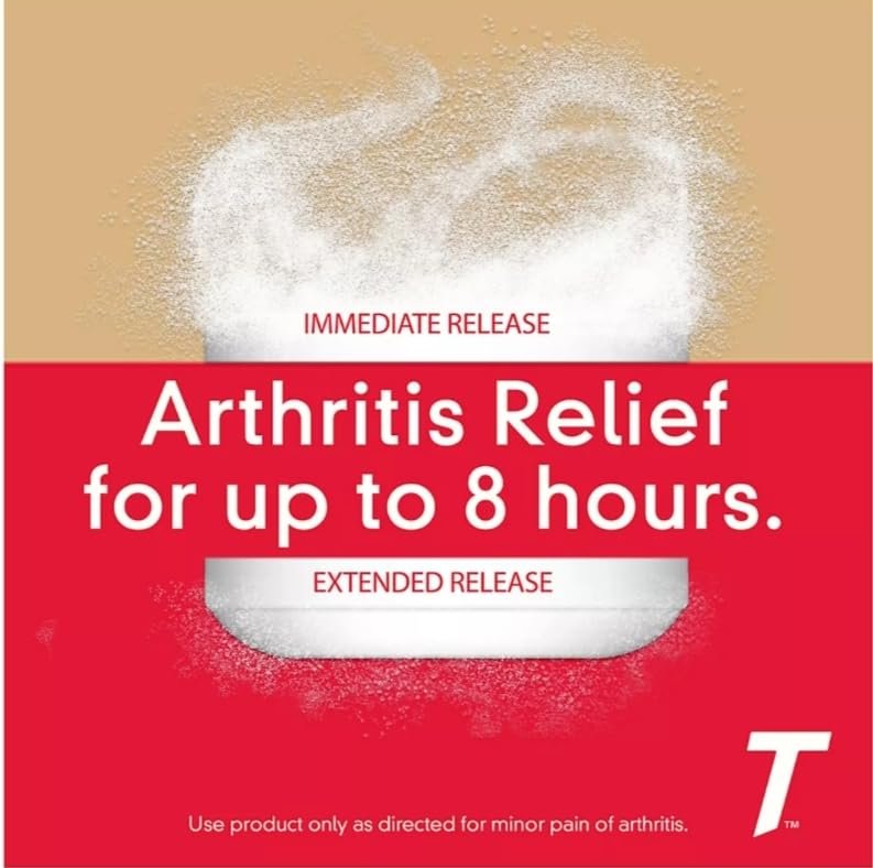Tylenol Arthritis Pain Extended Release Tablets with Acetaminophen for Joint Pain, 290 Caplets (Pack of 2) (Package May Vary)