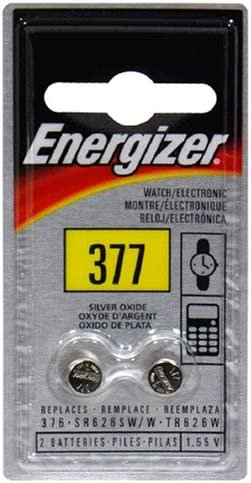 Energizer Watch/Electronic Batteries, 1.55 Volts, 377, 2 Batteries