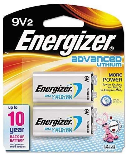 Energizer LA522SBP-2 Advanced 9V Lithium Batteries, 2 CT (Pack of 3)