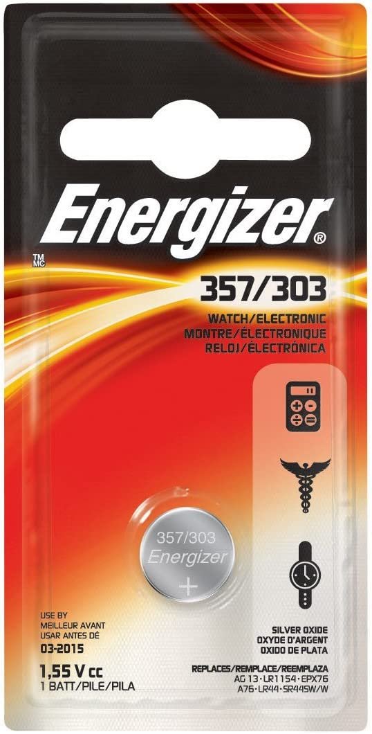 Energizer Watch Battery 1.5V 357, 1 Count
