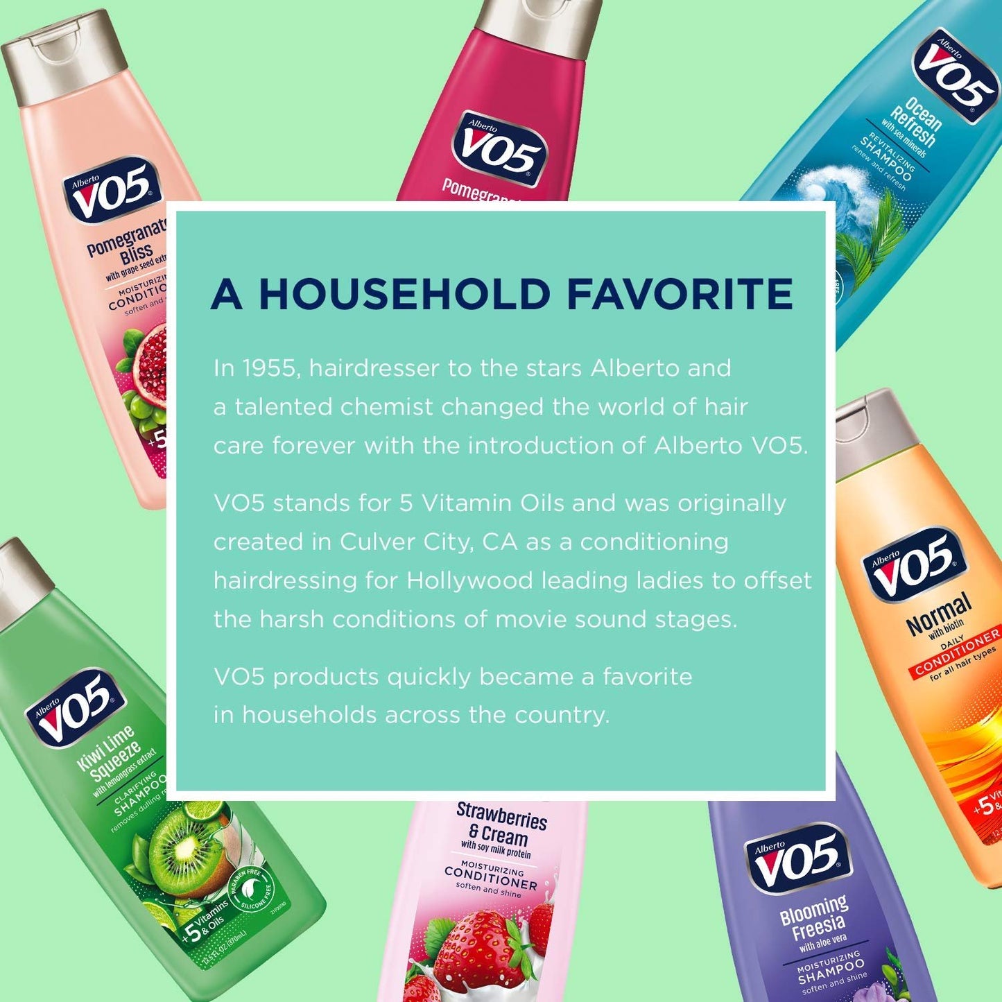 VO5 Herbal Escapes Clarifying Shampoo - 12.5 Fl Oz - Kiwi Lime Squeeze - Help Nourish, Moisturize and Hydrate Hair Leaving It Looking and Feeling Thicker, Fuller and Simply Beautiful
