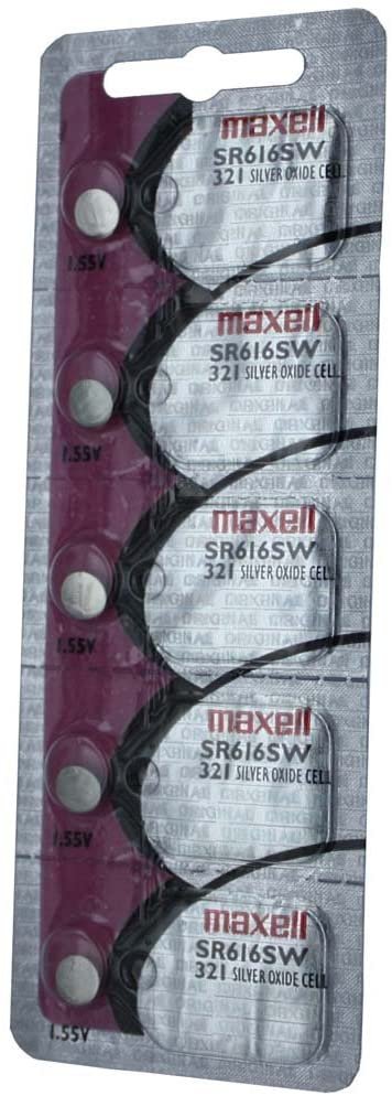 Maxell Battery, Energizer #321, Pack of 5