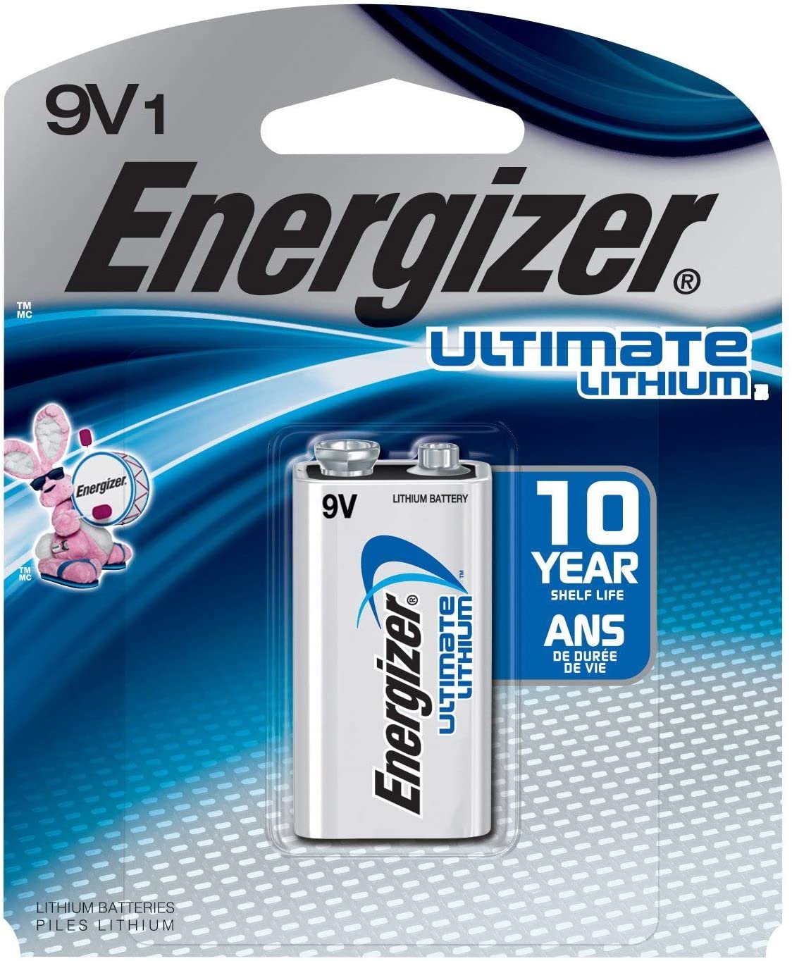 Ultimate Lithium 9V, Long-Lasting Power, 2-Pack.