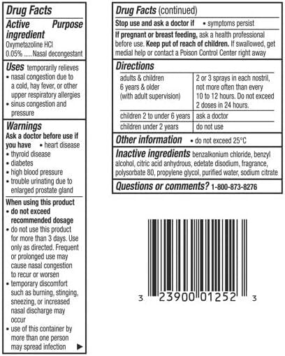 Vicks Sinex Severe Nasal Spray 0.50 oz( Pack of 3)