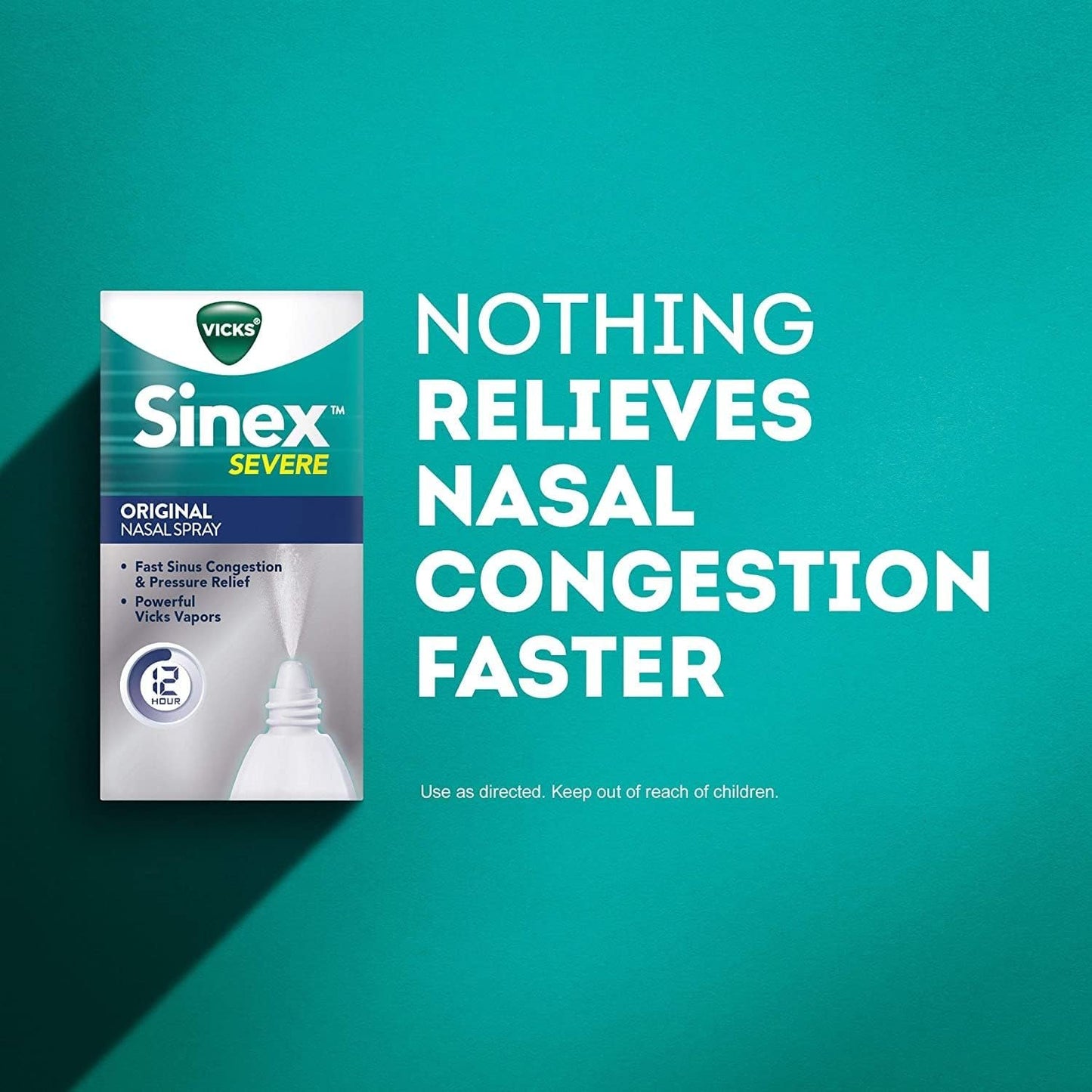 Vicks Sinex Severe Nasal Spray 0.50 oz (Pack of 8)