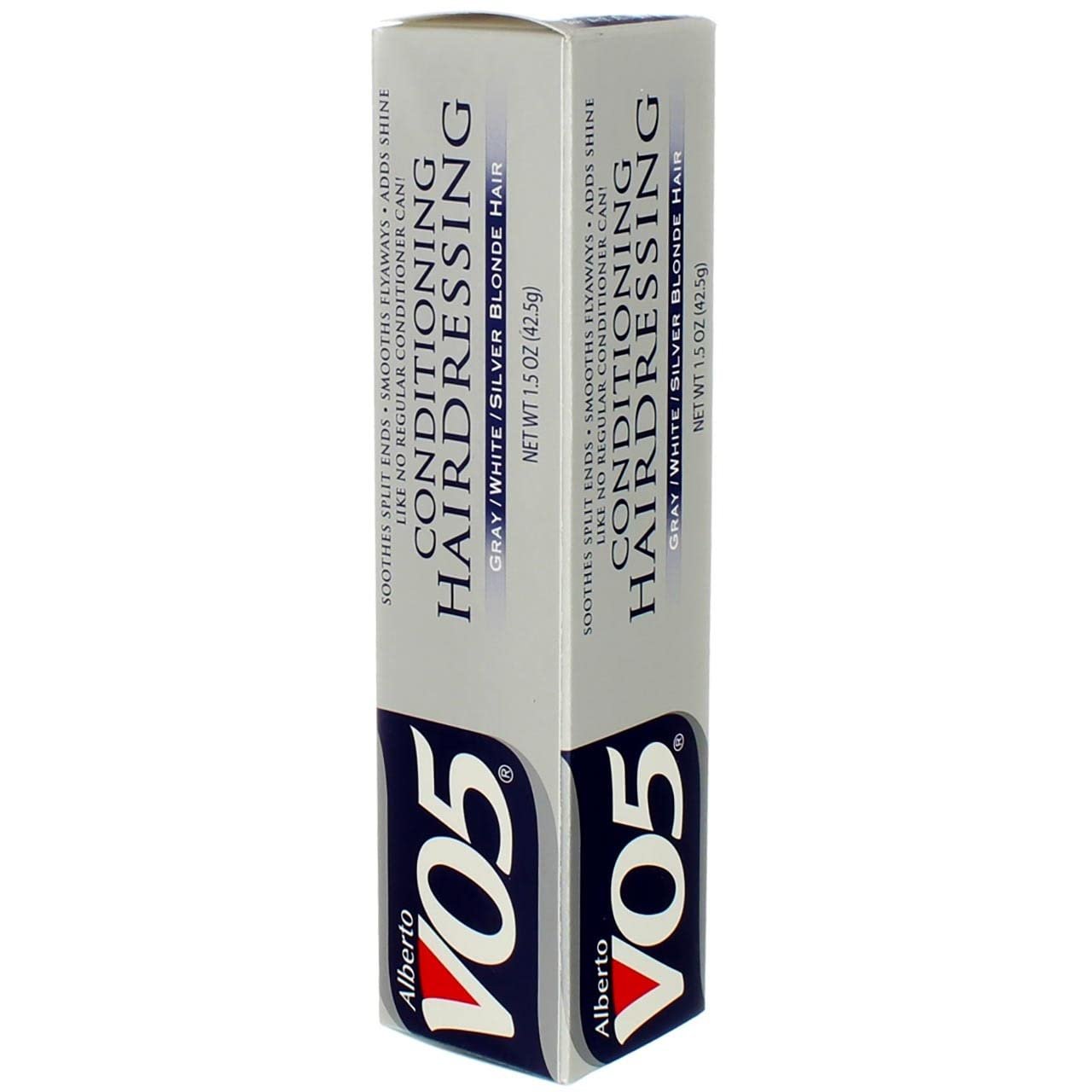VO5 Conditioning Hairdressing - For Gray, White, and Silver Blonde Hair - 1.5 Oz - Soothes and Smoothes Split Ends, Flyaways and Ads Shine -