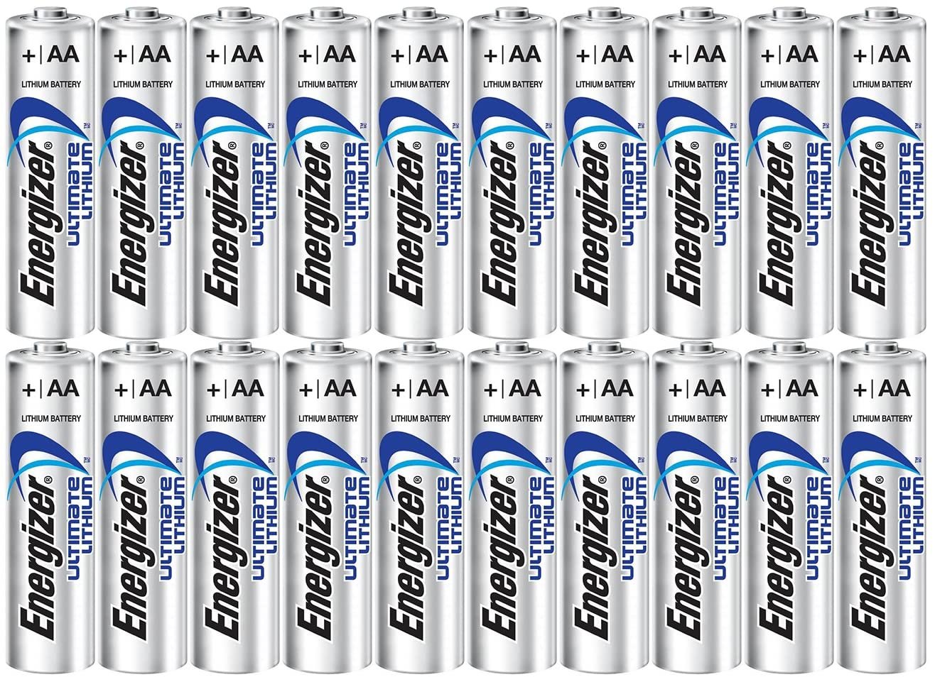 Energizer Ultimate Lithium AA Size Batteries - 20 Pack