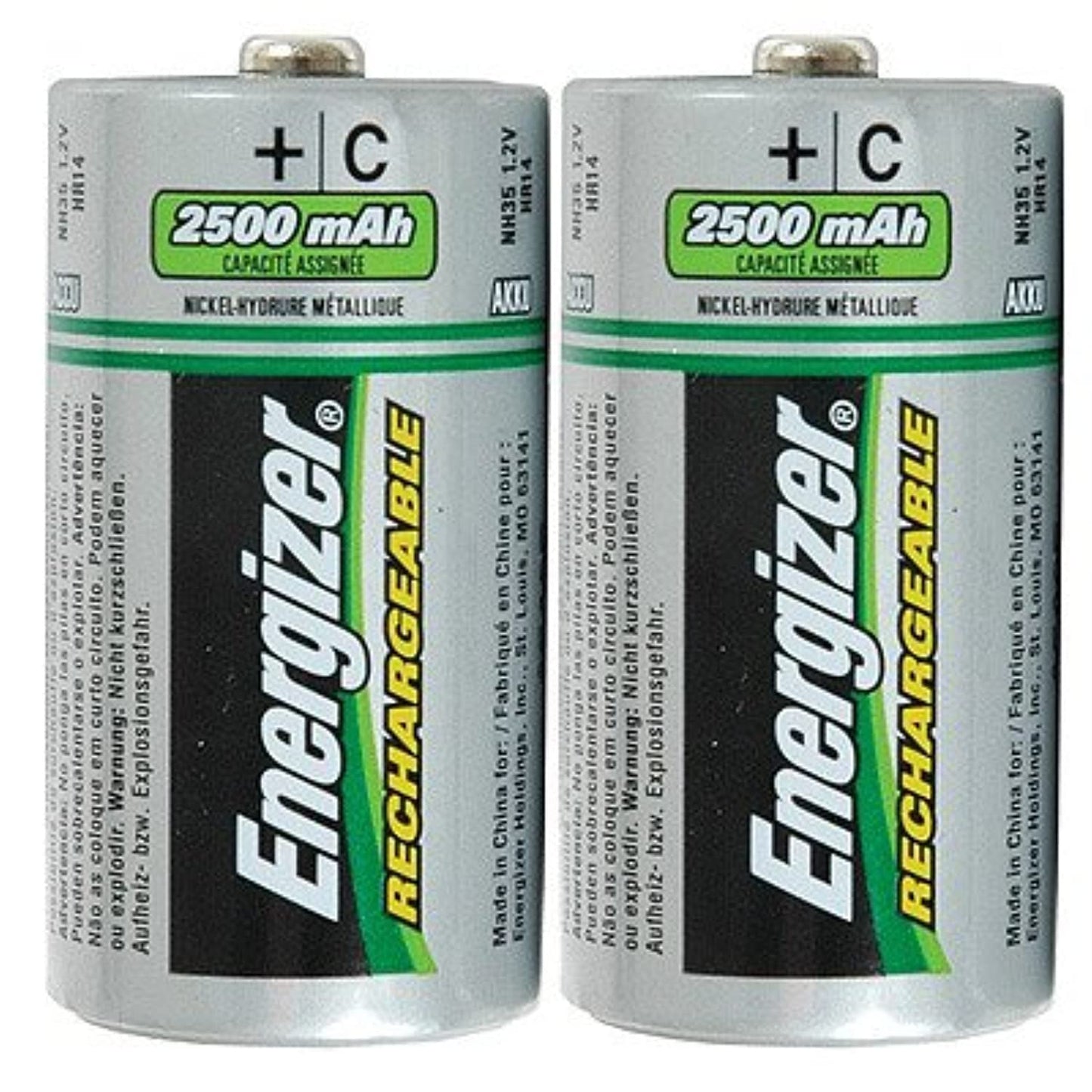 Energizer Recharge Universal C Rechargeable Batteries, 2-Count (Pack of 2)