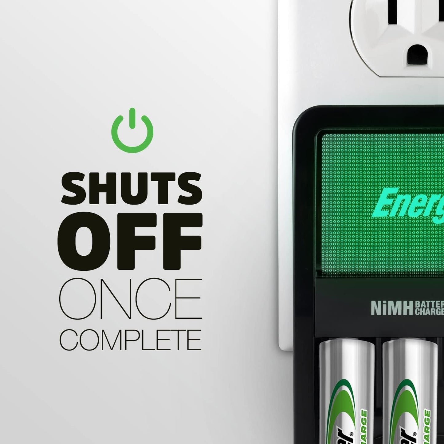 Energizer Rechargeable AA and AAA Battery Charger (Recharge Value) with 4 AA NiMH Rechargeable Batteries