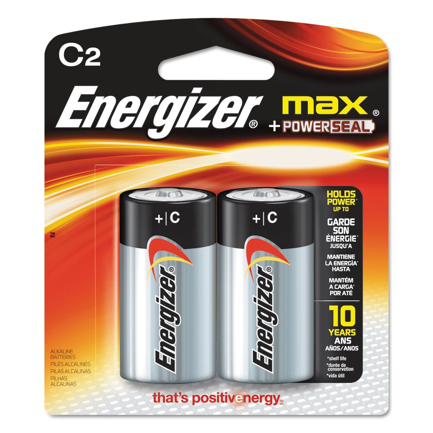 Energizer MAX C Alkaline Batteries, 2-Count