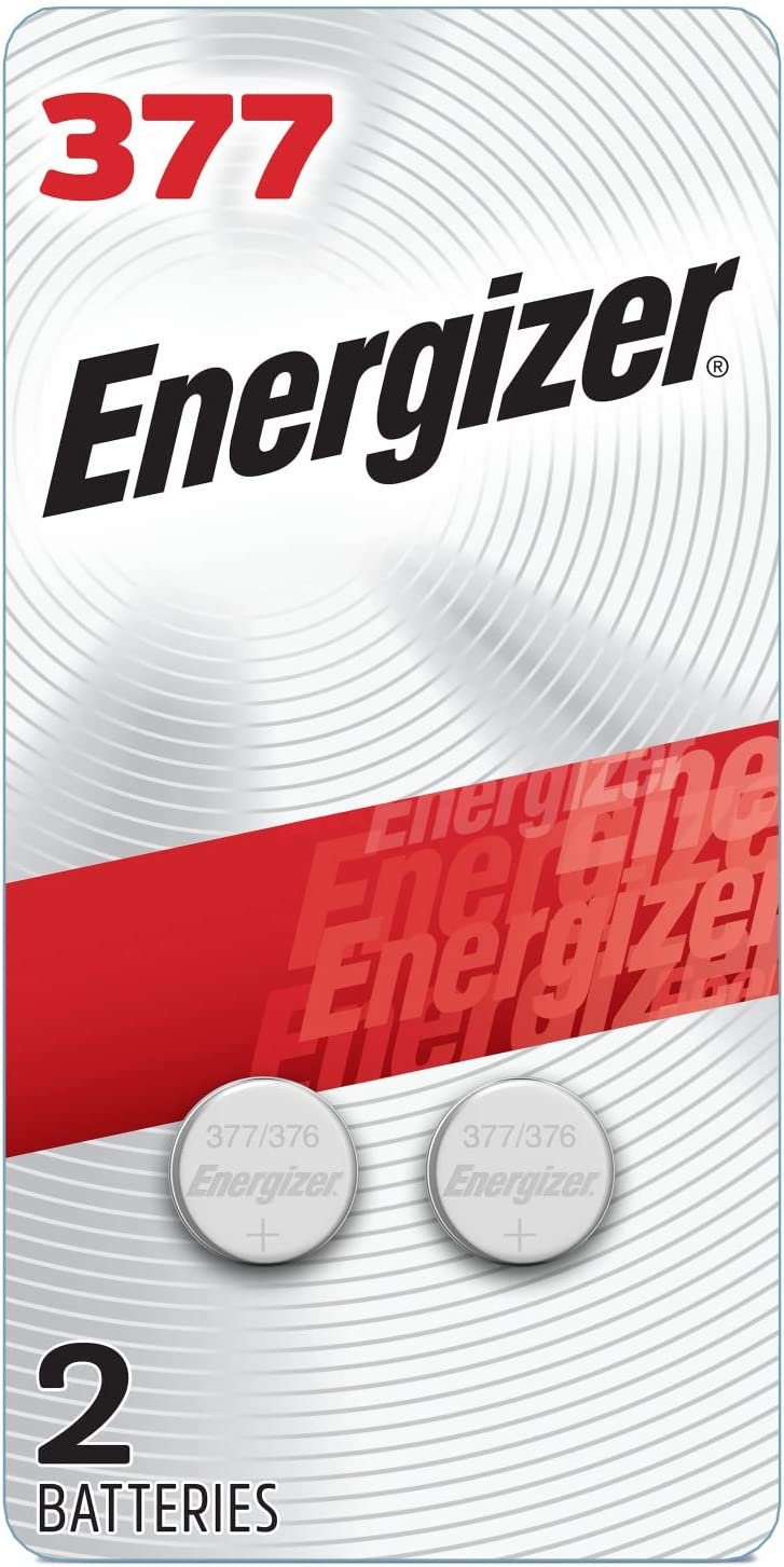 Energizer Silver Oxide Coin Batteries, Button Cell 1.5 Volt Battery Alkaline, 2 Count