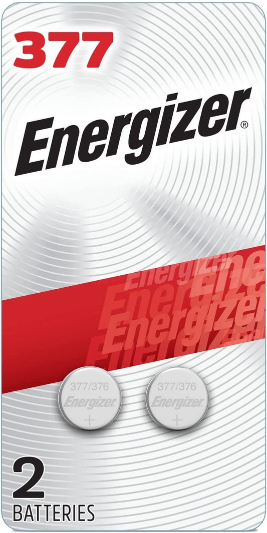 Energizer Silver Oxide Coin Batteries, Button Cell 1.5 Volt Battery Alkaline, 2 Count