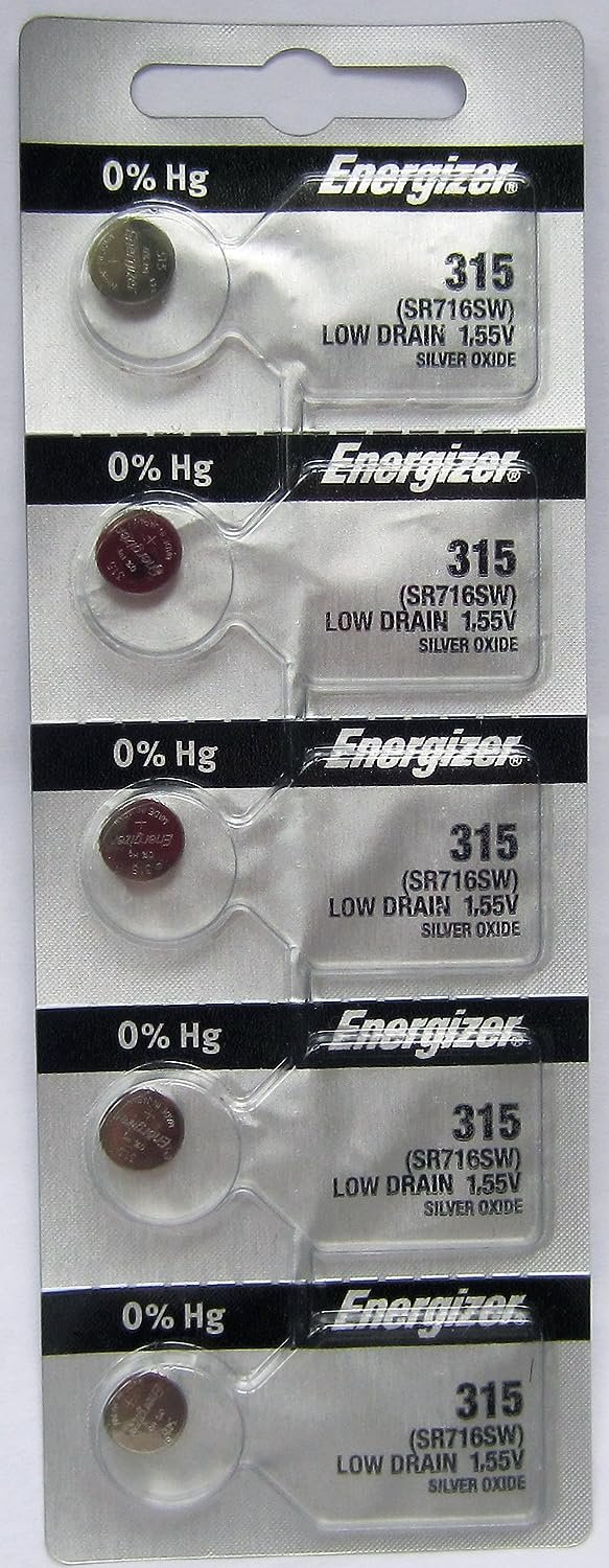 5 315 Energizer Watch Batteries SR716SW Battery New