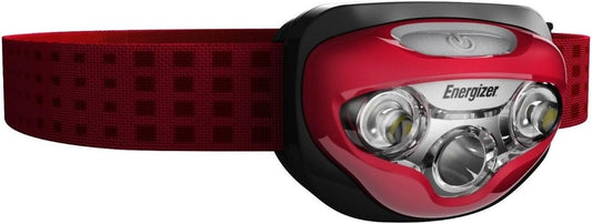 Energizer Vision HD+ LED Headlamp, Durable, Bright Headlamp for Outdoors, Camping and Emergency Light for Adults and Kids, Batteries Included, Pack of 1, Red