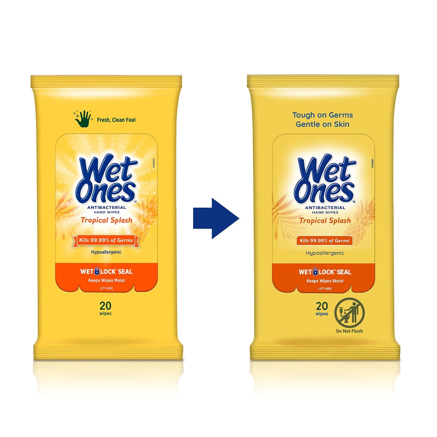 Wet Ones Antibacterial Hand Wipes, Fresh Scent Wipes | Travel Wipes Case, Antibacterial Wipes | 20 ct. Travel Size Wipes (30 pack)