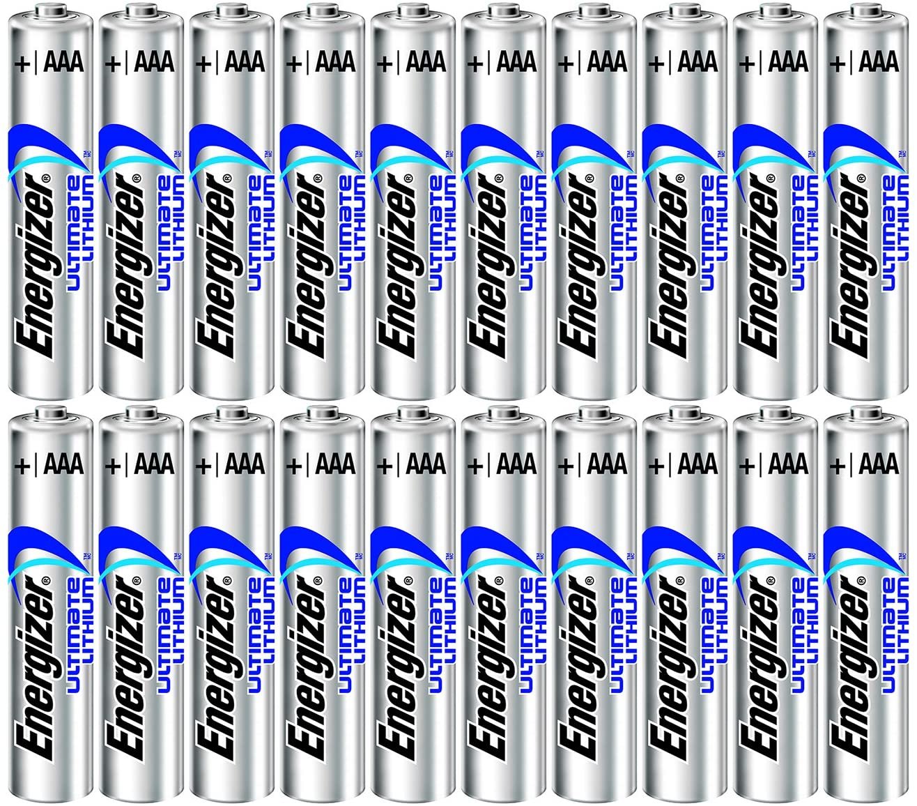 Energizer Ultimate Lithium AAA Size Batteries - 20 Pack - Bulk Packaging
