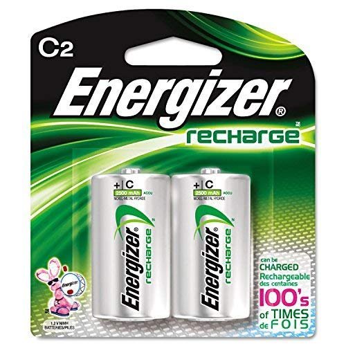 Energizer Recharge Universal C Rechargeable Batteries, 2-Count (Pack of 2)