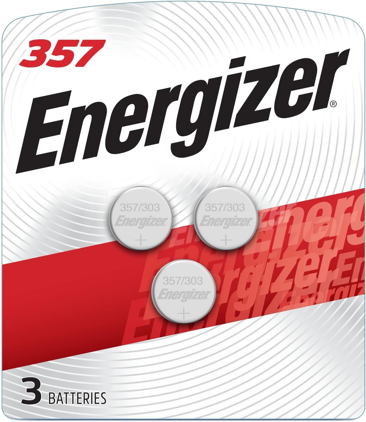 Energizer LR44 Battery, Silver Oxide 303, 357, AG13, or SR44 1.5 Volt Batteries (1 Battery Count) - Packaging May Vary