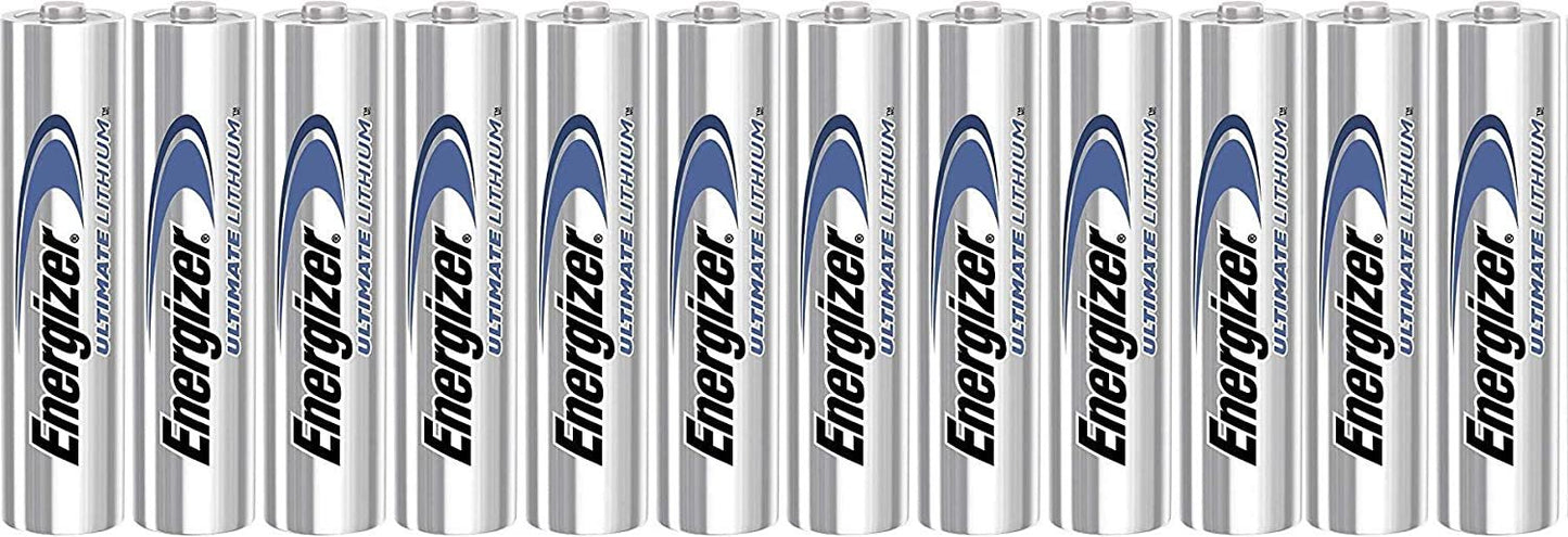 Energizer Ultimate Lithium AA 12 Battery Super Pack.