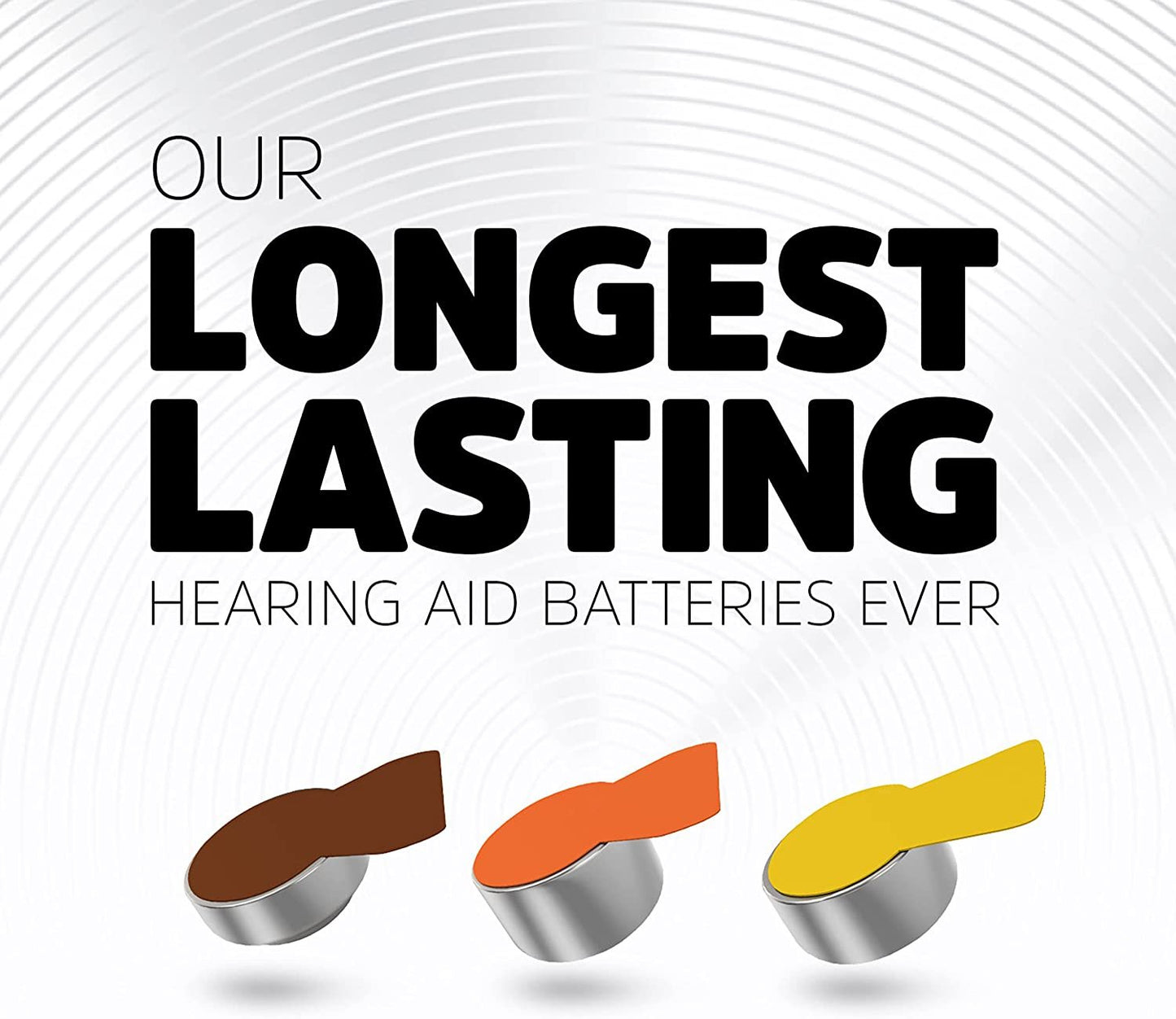 Energizer Zero Mercurcy Long Tabs EZ Turn and Lock Pack Hearing Aid Batteries, Size 312, 24 Count
