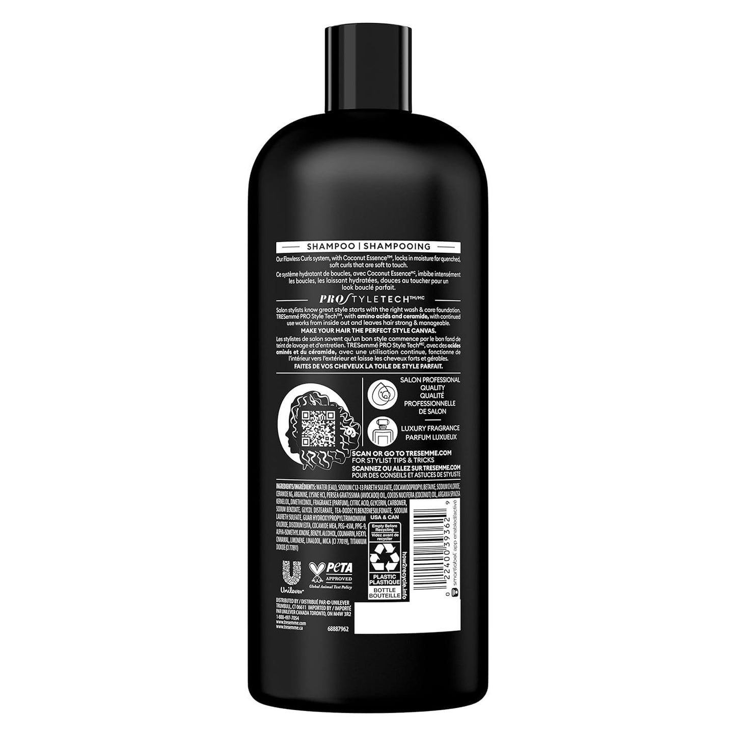 TRESemmé Flawless Curls Moisturizing Shampoo For Curly Hair Formulated With Pro Style Technology 28oz