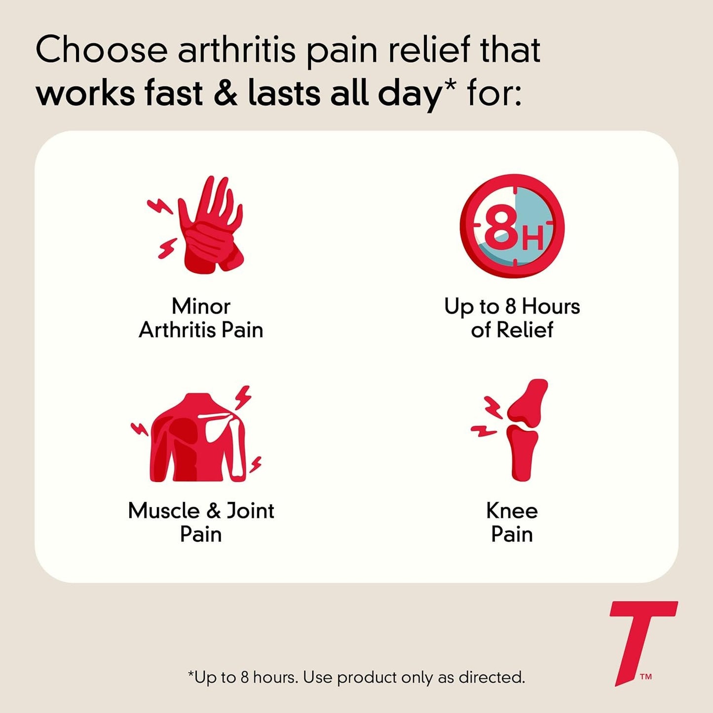 Tylenol 8 HR Arthritis Pain Extended Release 650 mg Caplets 225 ea (3 Pack)