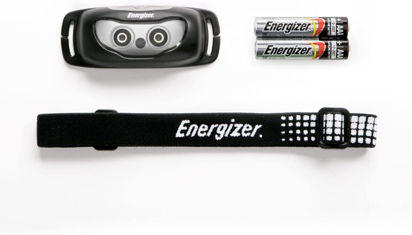 Energizer Universal Plus LED Headlamp, Lightweight Bright Headlamp for Outdoors, Camping and Emergency Light for Adults and Kids, Includes Batteries