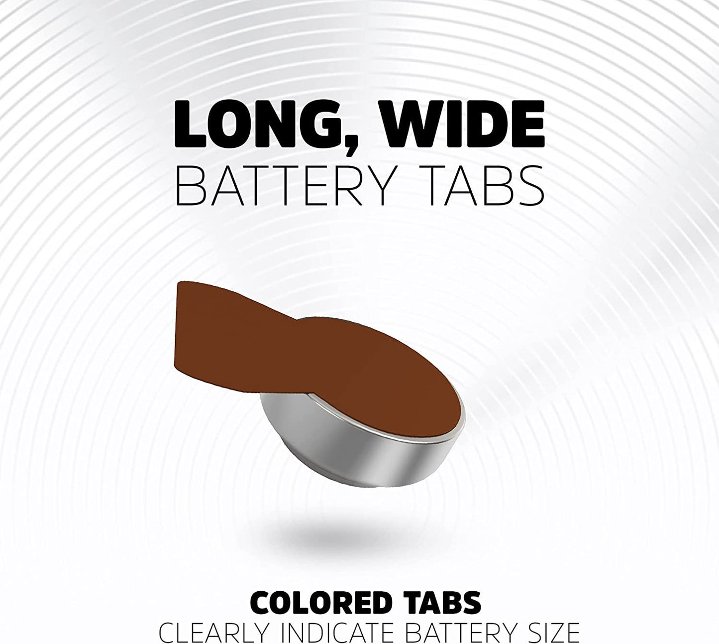 Energizer Zero Mercurcy Long Tabs EZ Turn and Lock Pack Hearing Aid Batteries, Size 312, 24 Count