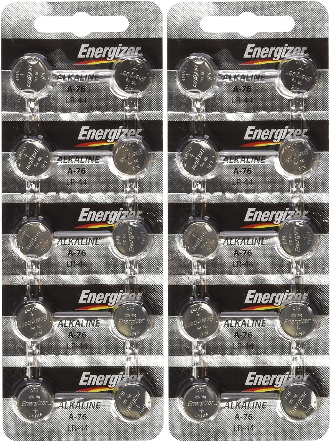 Energizer LR44 1.5V Button Cell Battery 20 Pack