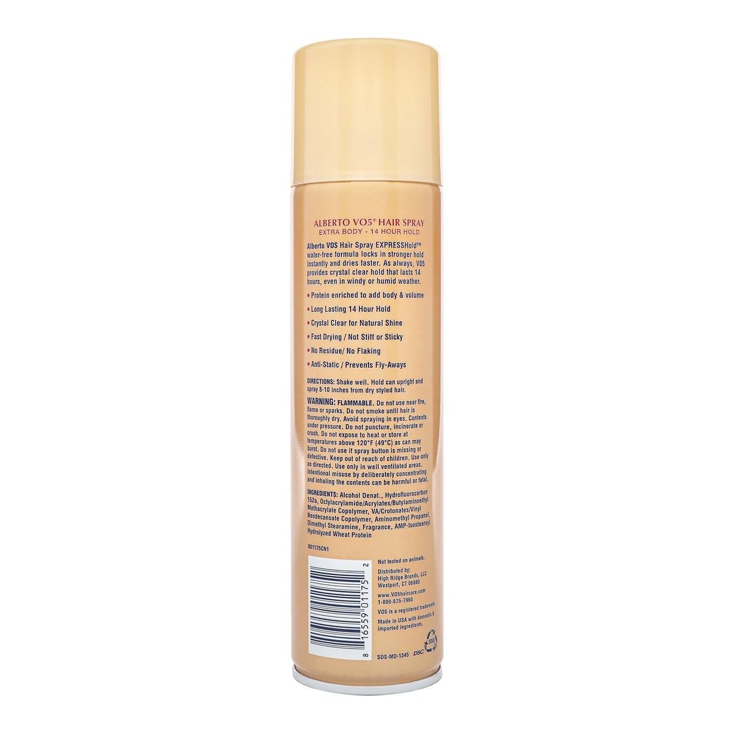 VO5 Hairspray Extra Body Crystal Clear 8.5 oz