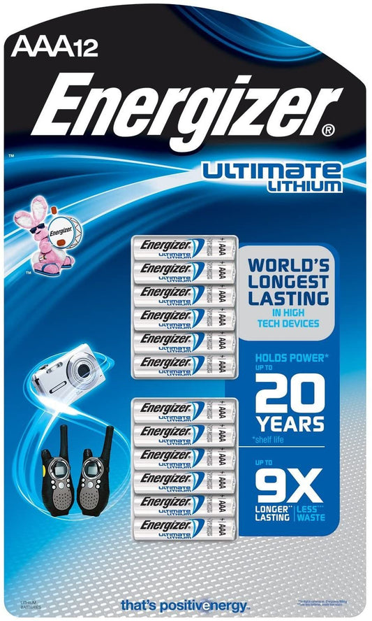 Energizer Lithium AAA - 12 pack