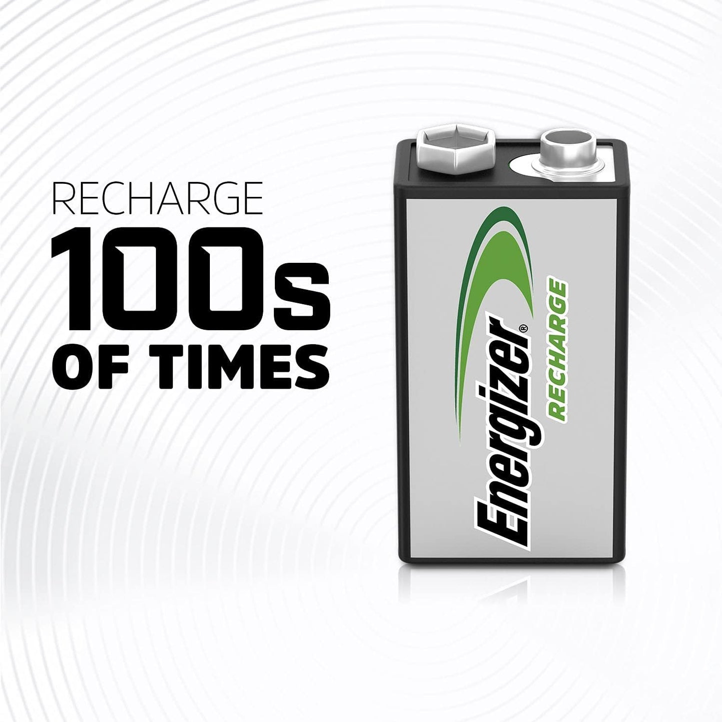 Energizer Rechargeable 9V Batteries, NiMH, 175 mAh, Pre-Charged, 1 Count (Recharge Universal) - Packaging May Vary
