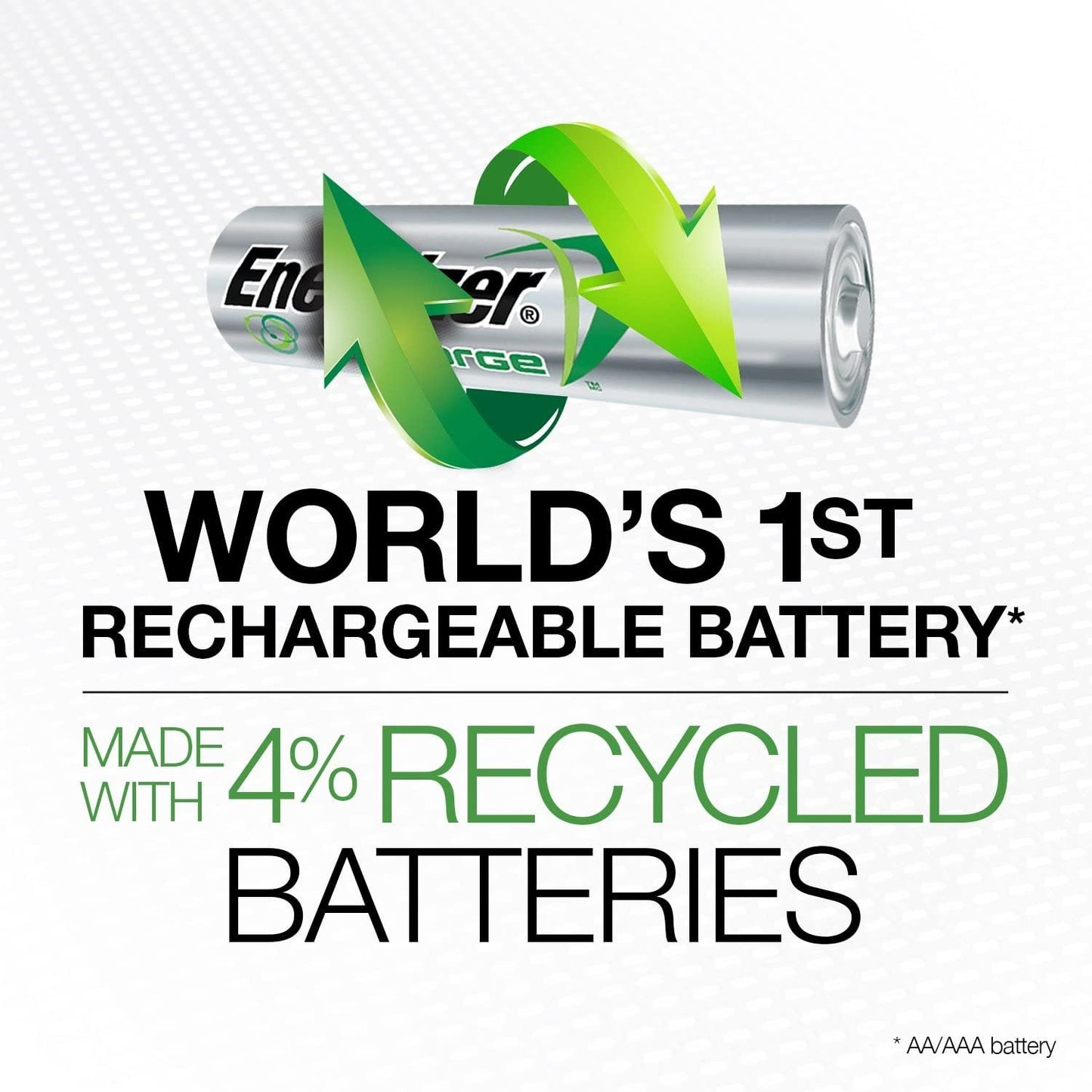 Energizer Rechargeable AA Batteries, NiMH, 2300 mAh, Pre-Charged, 4 count (Recharge Power Plus)