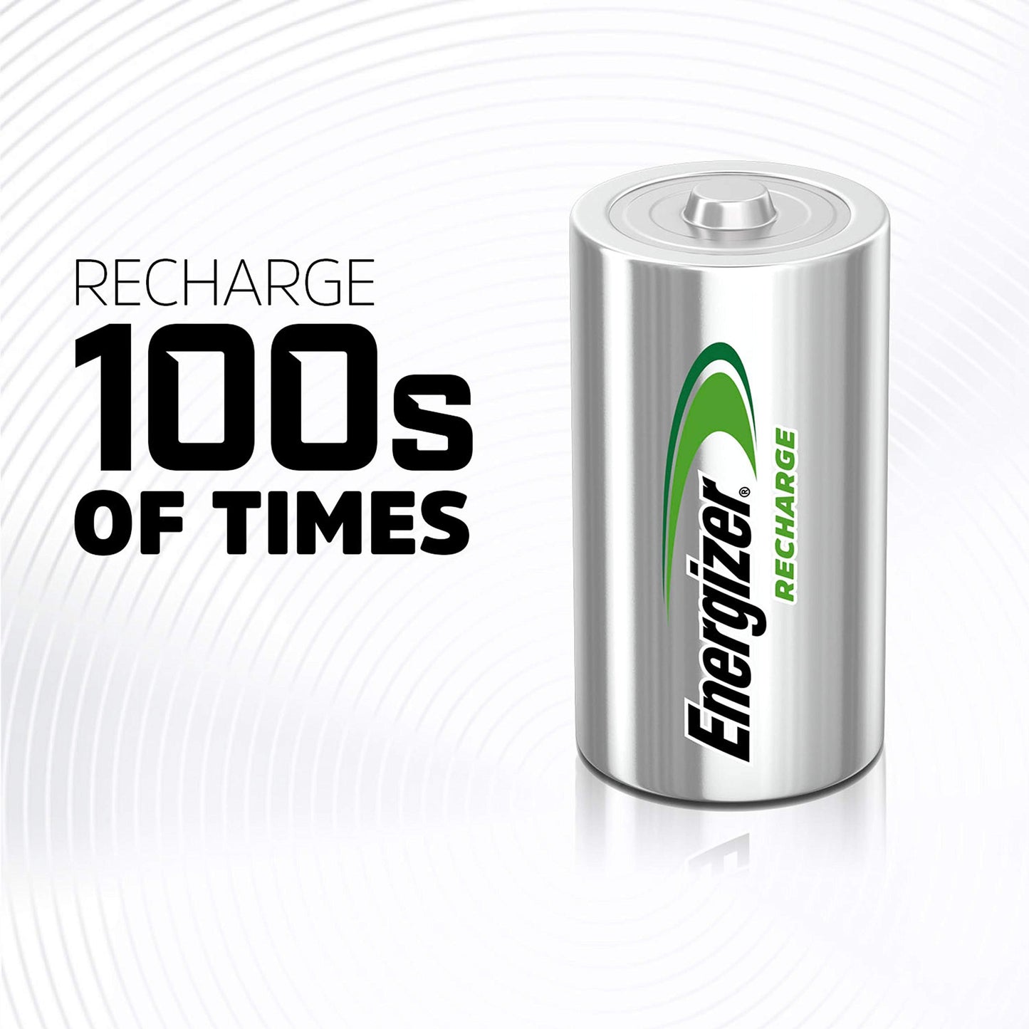 Energizer Recharge Universal D Rechargeable Batteries, 2-Count