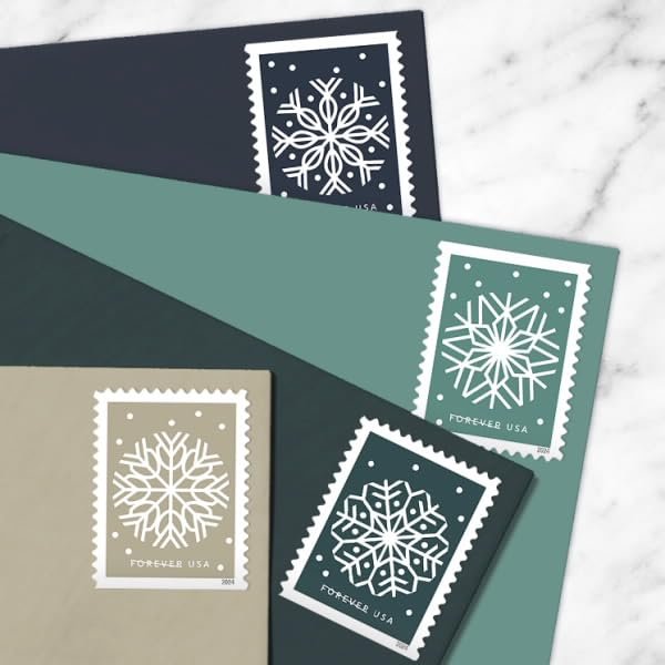 United States Postal Service Winter Whimsy First Class Postage Stamps (5 Booklets, 100 Stamps)