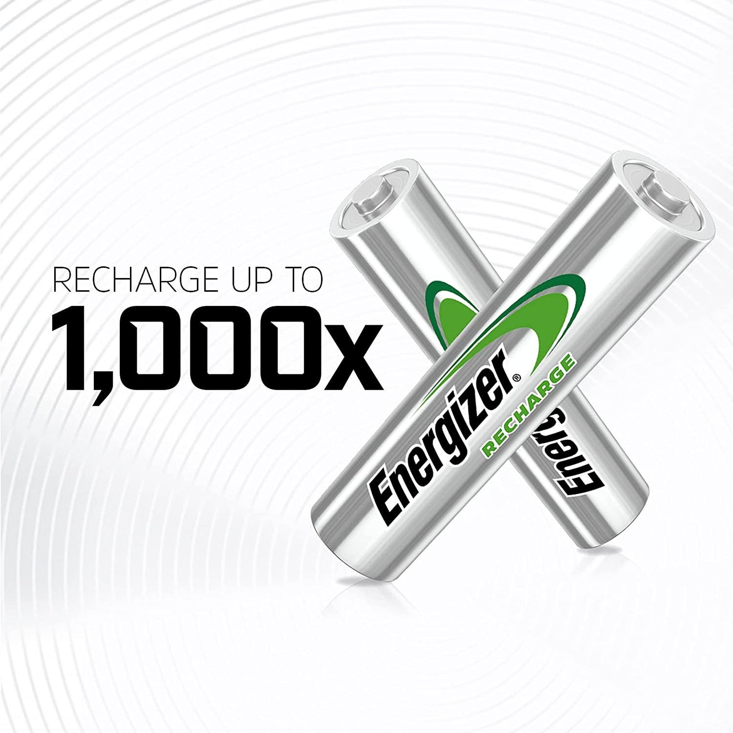 Energizer Rechargeable AAA Batteries, Recharge Universal Triple A Battery Pre-charged, 8 Count